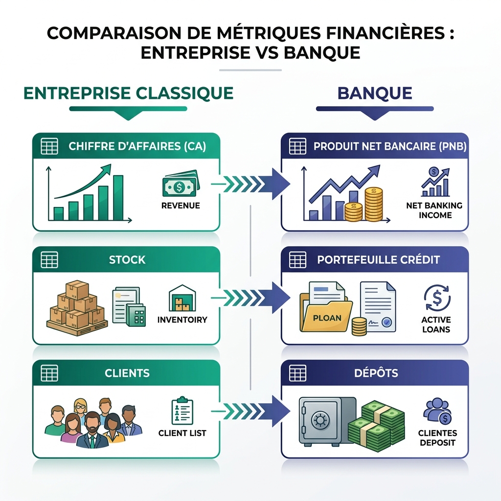 Comparaison comptable : Banque vs Entreprise Classique