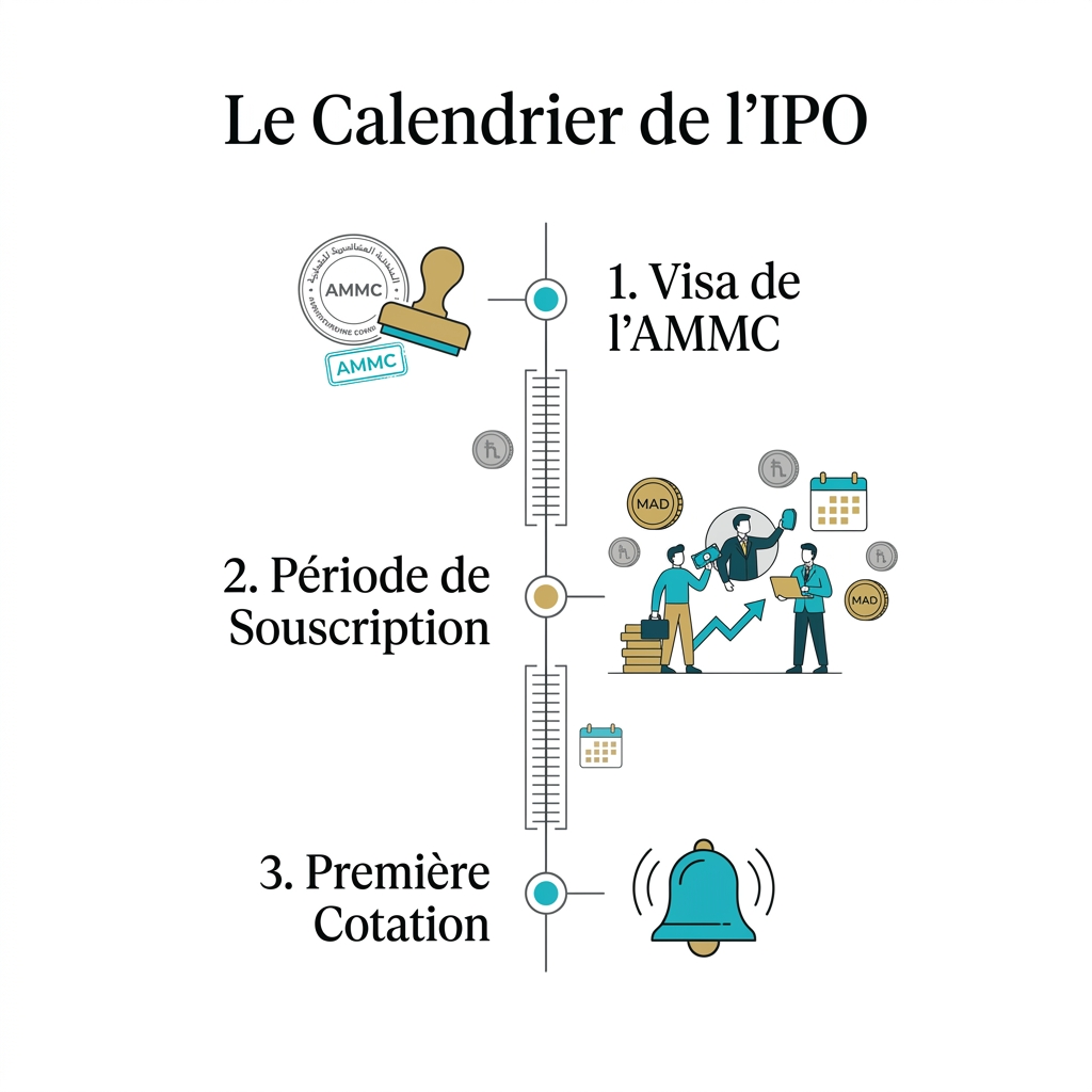 Le calendrier réglementaire d'une IPO au Maroc