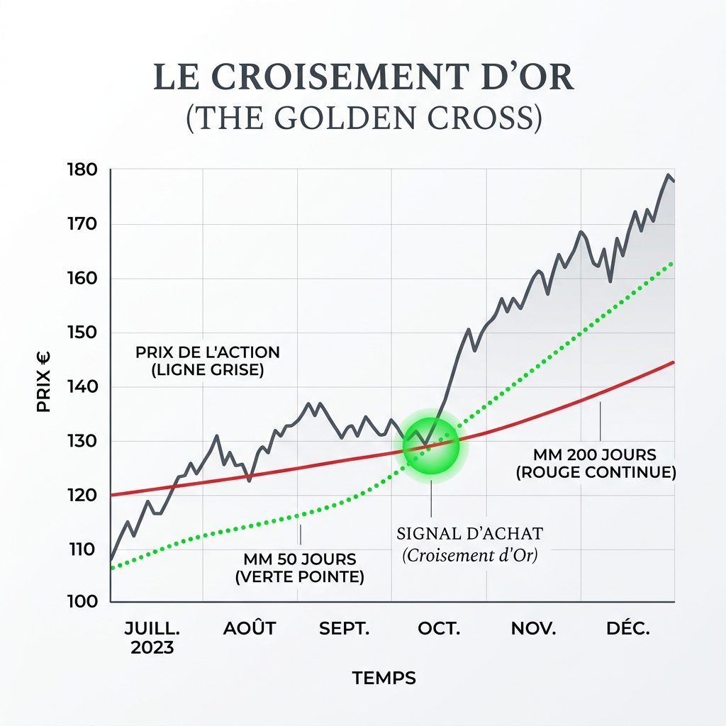 Croisement d'or des moyennes mobiles