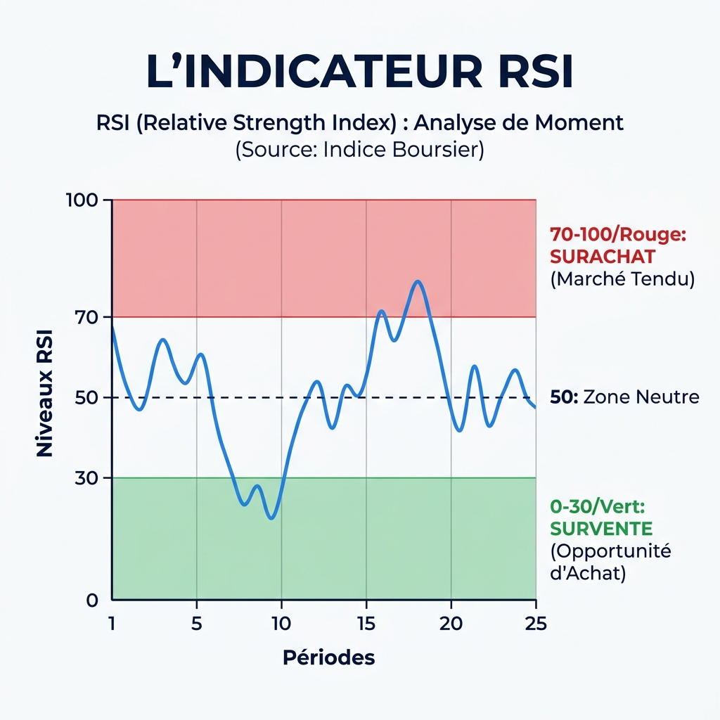 Zones de surachat et survente du RSI