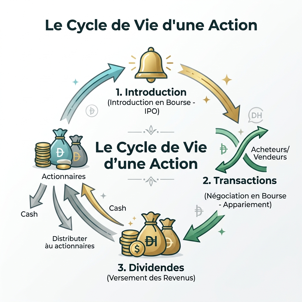Cycle de vie d'une action : IPO, Trading, Dividendes