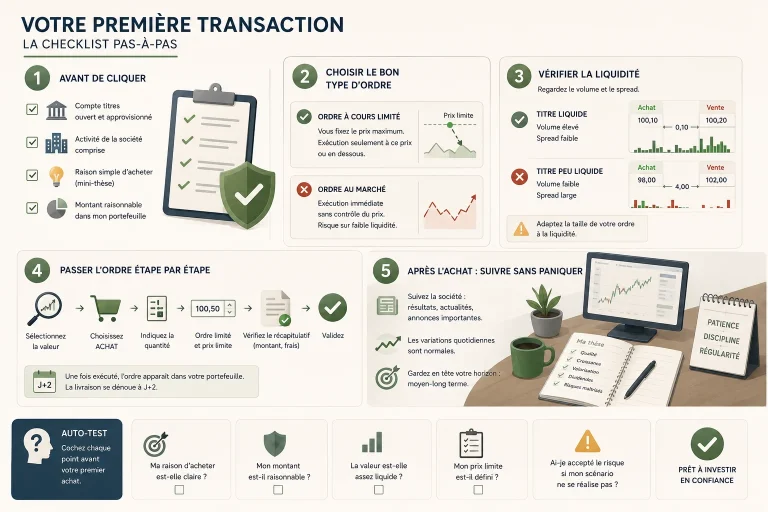 Votre première transaction : la checklist pas-à-pas