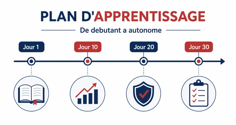 Plan d’apprentissage Bourse Academy : débutant à autonome en 30 jours