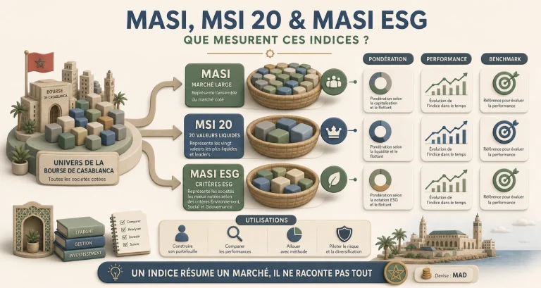 Les indices MASI, MSI 20 et MASI ESG : que mesurent-ils ?