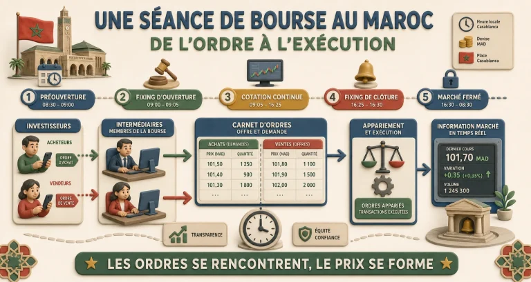 Comment se déroule une séance de Bourse au Maroc